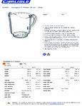 Carlisle Versapour Pitcher Specsheet