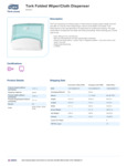Tork Folded Wiper/Cloth Dispenser Specsheet