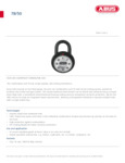 ABUS 78/50 Specsheet ABUS 78/50 Specsheet