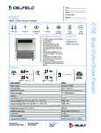 delfield CV5E blast chiller specsheet