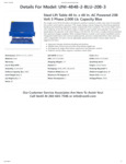 VESTIL LIFT TBL 2K 48X48 BLUE 208V 3P spec sheet VESTIL LIFT TBL 2K 48X48 BLUE 208V 3P spec sheet