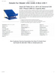VESTIL LIFT TBL 4K 54X48 BLUE 230V 1P spec sheet