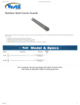 Vestil Stainless Steel Corner Guard Specsheet