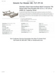 VESTIL STNLESS STEEL TLT STAND FORK POCK spec sheet VESTIL STNLESS STEEL TLT STAND FORK POCK spec sheet