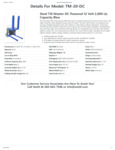Vestil TM-20-DC Specsheet Vestil TM-20-DC Specsheet