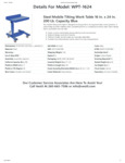VESTIL MOBILE TLT WORK TBL 200 LB 17X24 spec sheet VESTIL MOBILE TLT WORK TBL 200 LB 17X24 spec sheet