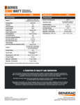 Generac 7153 Generator Specsheet Generac 7153 Generator Specsheet