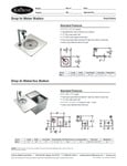 Krowne Drop In Water Stations Spec Sheet
