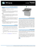 HAND WASH SINK 24X20 14GA W/ AXION EYE WASH spec sheet