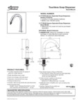 76A7770100002_American Standard_Touchless Soap Dispenser_Specsheet 76A7770100002_American Standard_Touchless Soap Dispenser_Specsheet
