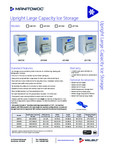Manitowoc Large Capacity Ice Bin Spec Sheet Manitowoc Large Capacity Ice Bin Spec Sheet