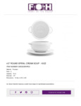Front of The House DBO022WHP22 Spiral? 10 oz. White Round Porcelain Soup / Cream Bowl with Handles - 6/Case