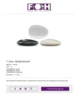 7" Oval Saucer_FOH Tides Collection 7" Oval Saucer_FOH Tides Collection