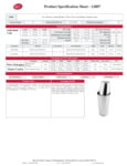 Tablecraft Boston Cocktail Shaker Specsheet