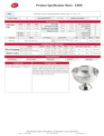 Tablecraft Hive Collection Punch Bowl Specsheet