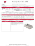 Tablecraft Third Size Crate Tray Specsheet