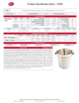 Tablecraft Wine Bucket Specsheet