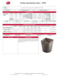 Tablecraft Fry Cup Specsheet