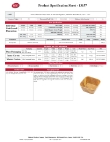Tablecraft Serving Bowl Specsheet