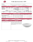 Tablecraft Serving Bowl Specsheet