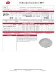 Tablecraft Serving Plate Specsheet