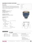 832 SERIES - FINISHLINE ADJUSTABLE FLOOR DRAIN SCH40 (SM) - SPEC SHEET