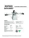 Rondo SSO615 Floor Model Sheeter Specsheet Rondo SSO615 Floor Model Sheeter Specsheet