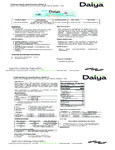 Daiya Cream Cheese Packet Specsheet