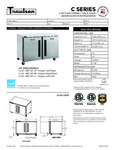 Traulsen C Series Undercounter Refrigerator Specsheet Traulsen C Series Undercounter Refrigerator Specsheet