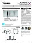 Traulsen C Series Undercounter Freezer Specsheet