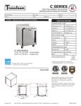 Traulsen C Series Undercounter Worktop Freezer Specsheet Traulsen C Series Undercounter Worktop Freezer Specsheet
