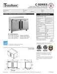 Traulsen C Series Undercounter Worktop Freezer Specsheet