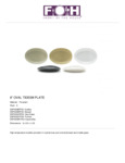 8" Oval Plate_FOH Tides Collection 8" Oval Plate_FOH Tides Collection