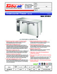 Turbo Air JUF-60S-N Spec Sheet