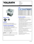 922FC4CP612R_Vollrath FC-4CP-0X120-R_SpecSheet