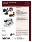 Waring WBW300X Specsheet