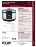 Waring WRC60 Specsheet Waring WRC60 Specsheet