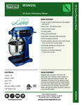 Waring WSM20L Specsheet