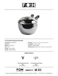 FOH 10.5 qt Soup Urn Specsheet