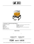 FOH 1.75 Gallon Square Beverage Dispenser Specsheet
