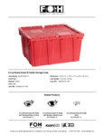 FOH 6.5 qt Chafer Storage Crate Specsheet