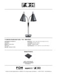FOH T-Collection Double Heat Lamp Specsheet FOH T-Collection Double Heat Lamp Specsheet