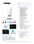Insinger CX20H Specsheet Insinger CX20H Specsheet