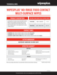 WipesPlus Multi-Surface Wipes Specsheet