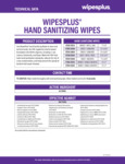 WipePlus Hand Sanitizing Wipes Specsheet WipePlus Hand Sanitizing Wipes Specsheet