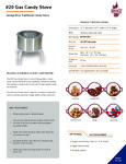 #20 Gas Candy Stove Spec Sheet #20 Gas Candy Stove Spec Sheet