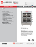American Range Rotisserie Series Spec Sheet American Range Rotisserie Series Spec Sheet