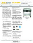 AccuTemp AccuSteam Natural Gas Griddles with Stands Spec Sheet AccuTemp AccuSteam Natural Gas Griddles with Stands Spec Sheet