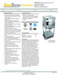 AccuTemp SGL Evolution Stand-Mounted Natural Gas Boiler-Free Connectionless Steamer Specsheet