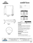 STAINLESS STEEL Garment Rack Spec Sheet FGR-4 - 8 STAINLESS STEEL Garment Rack Spec Sheet FGR-4 - 8